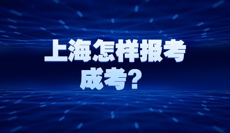 上海怎样报考成考？