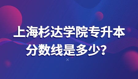 上海杉达学院专升本分数线是多少？